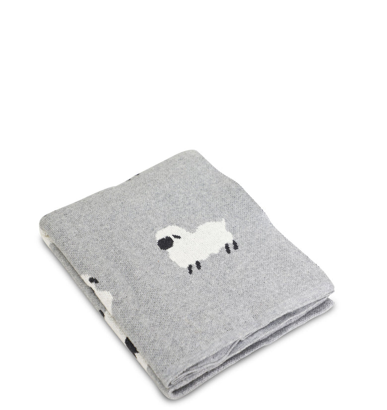 Cute Sheep Pattern Knitted Baby Blanket