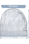 Cotton knitted Winter Cap For Women Light Blue Silver Foil Print