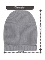 Load image into Gallery viewer, Cotton knitted Winter Cap For Women -- Med Grey