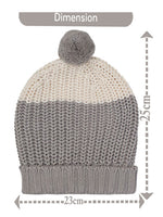 Load image into Gallery viewer, Cotton knitted Winter Cap For Women Ivory and Pale Whisper