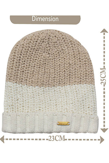 Knitted Cap -- Bleached Sand + Ivory