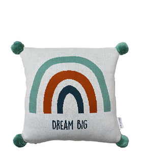 Sweet Dreams Rainbow Knitted Baby Cushion Cover