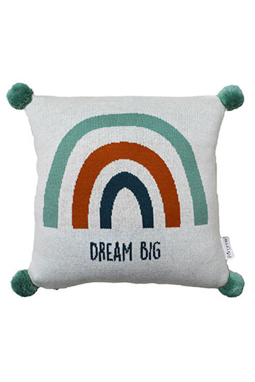 Sweet Dreams Rainbow Knitted Baby Cushion Cover
