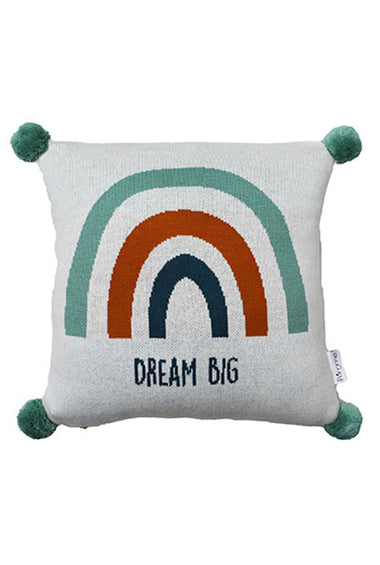 Sweet Dreams Rainbow Knitted Baby Cushion Cover