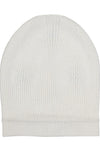 Cotton knitted Winter Cap For Women Ivory + Sequence Stone