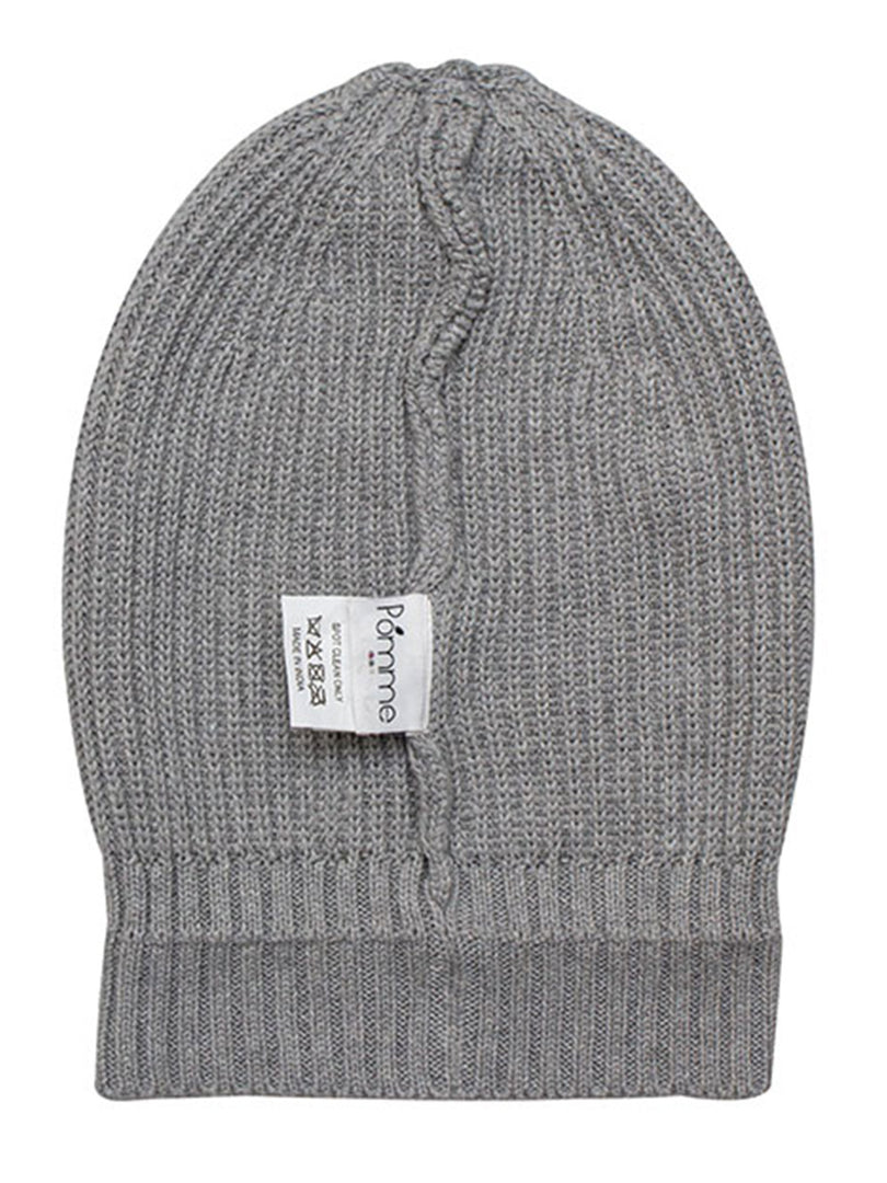 Cotton knitted Winter Cap For Women Med Grey and Sequence Stone