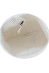 Cotton knitted Winter Cap For Women Ivory + Sequence Stone