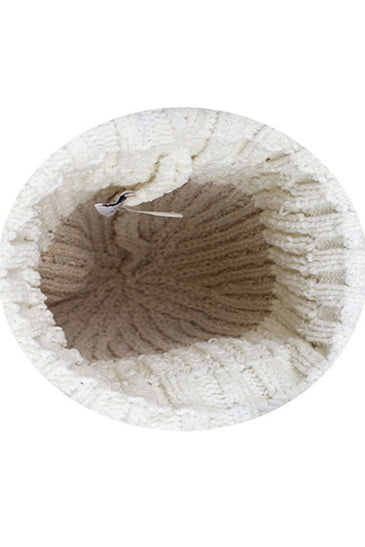 Knitted Cap -- Bleached Sand + Ivory