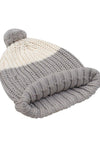 Cotton knitted Winter Cap For Women Ivory and Pale Whisper