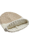 Knitted Cap -- Bleached Sand + Ivory