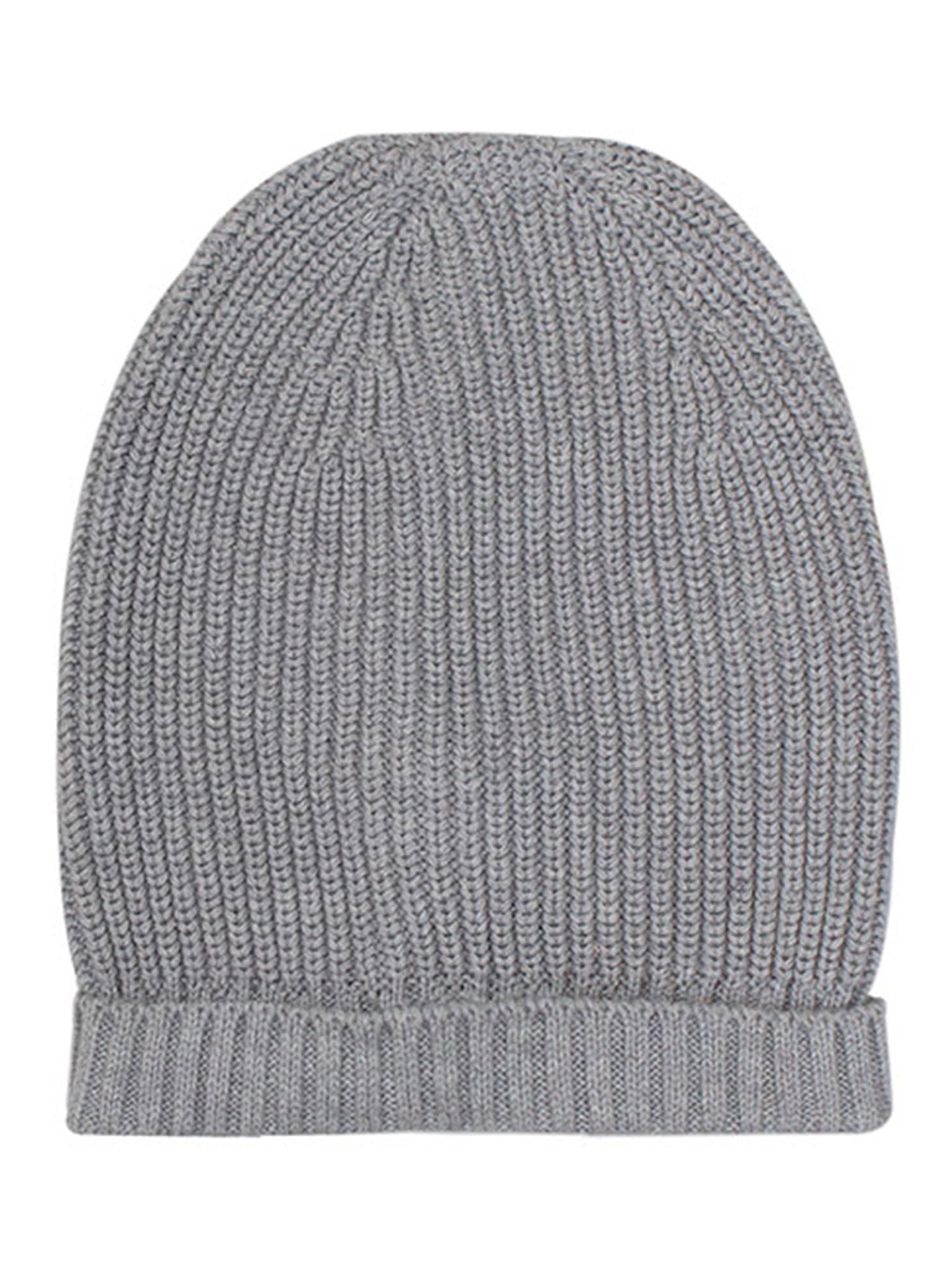 Cotton knitted Winter Cap For Women -- Med Grey