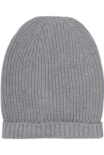 Cotton knitted Winter Cap For Women -- Med Grey