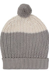 Cotton knitted Winter Cap For Women Ivory and Pale Whisper