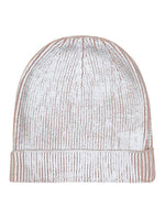 Load image into Gallery viewer, Cotton knitted winter Cap for Women  -- Light Pink Silver Foil Print