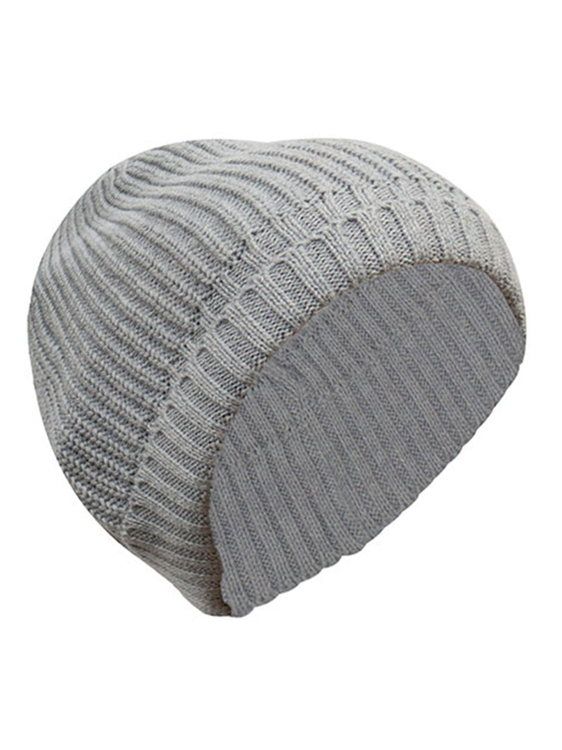 Cotton knitted Winter Cap For Women -- Med Grey