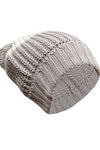 Cotton knitted Winter Cap For Women Ivory and Pale Whisper