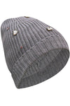 Cotton knitted Winter Cap For Women Med Grey and Sequence Stone