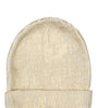 Cotton knitted Winter Cap for Women  -- Optical White Golden Foil Print