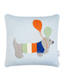 Light Blue Balloon Pattern Knitted Baby Cushion Cover