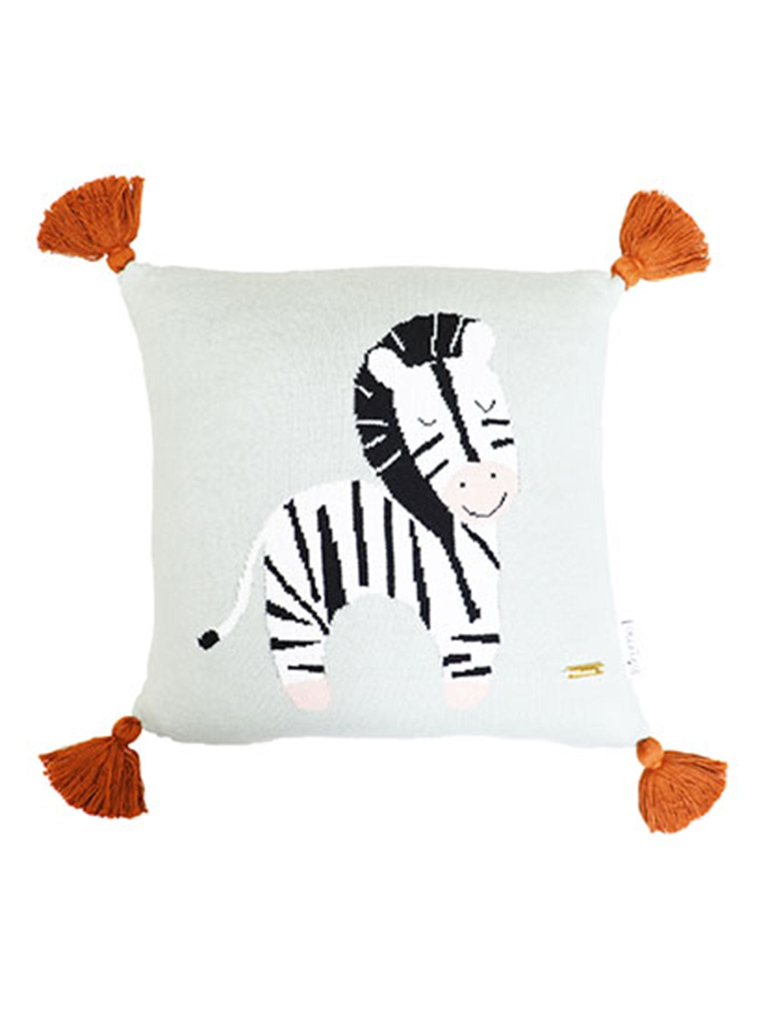 Zebra Pattern Knitted Baby Cushion Cover