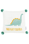 Naughty Saurus Pattern Knitted Baby Cushion Cover