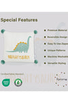 Naughty Saurus Pattern Knitted Baby Cushion Cover