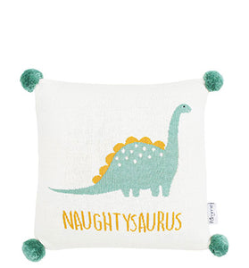 Naughty Saurus Pattern Knitted Baby Cushion Cover