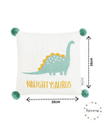 Load image into Gallery viewer, Naughty Saurus Pattern Knitted Baby Cushion Cover
