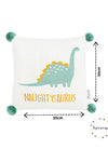 Naughty Saurus Pattern Knitted Baby Cushion Cover