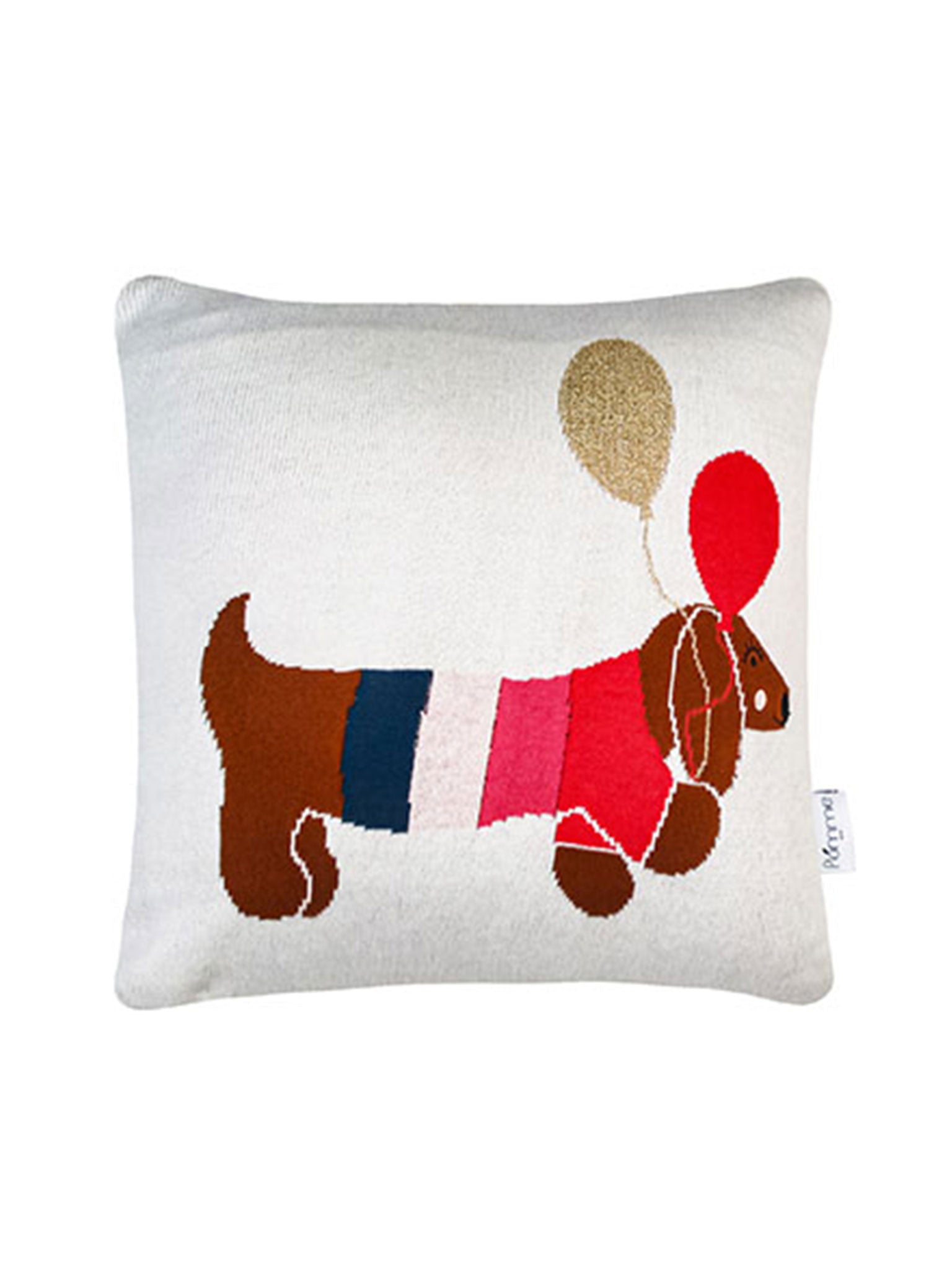 Balloon Dog Pattern Knitted Baby Cushion Cover