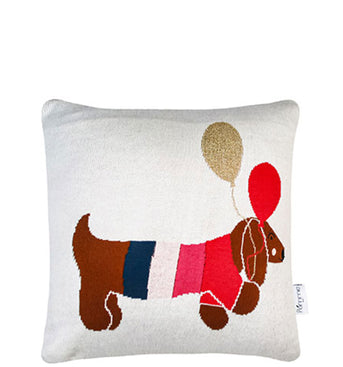 Balloon Dog Pattern Knitted Baby Cushion Cover