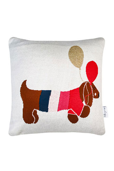 Balloon Dog Pattern Knitted Baby Cushion Cover