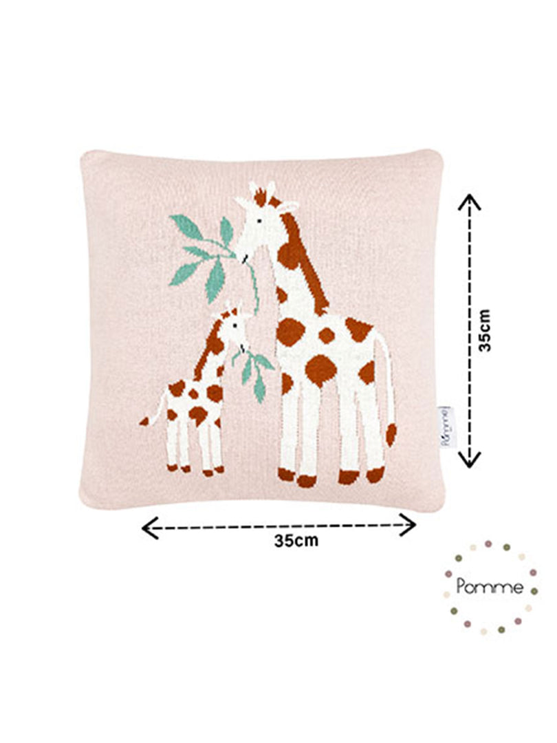 Giraffe Tree Pattern Knitted Baby Cushion Cover