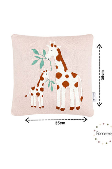 Giraffe Tree Pattern Knitted Baby Cushion Cover