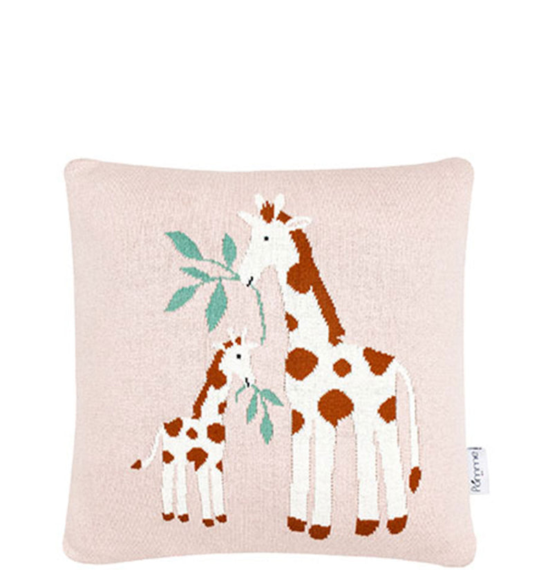 Giraffe Tree Pattern Knitted Baby Cushion Cover
