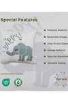 Happy Elephant  Pattern Knitted Baby Cushion Cover