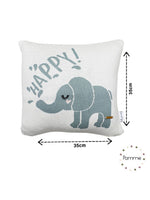 Load image into Gallery viewer, Happy Elephant  Pattern Knitted Baby Cushion Cover