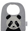 Cotton Knitted Gray Panda Bib Apron