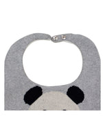 Load image into Gallery viewer, Cotton Knitted Gray Panda Bib Apron
