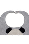 Cotton Knitted Gray Panda Bib Apron