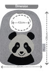 Cotton Knitted Gray Panda Bib Apron