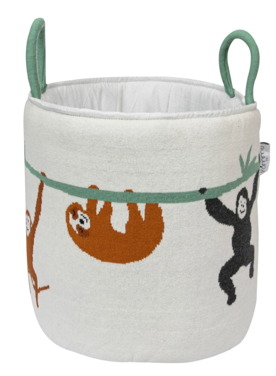 Pomme Cotton Knitted Jungle Safari Storage Basket