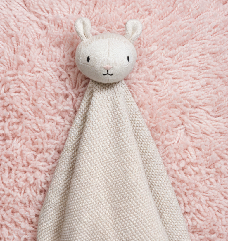 Pomme Cotton Knitted Sheep Cuddle Cloth (Ivory)