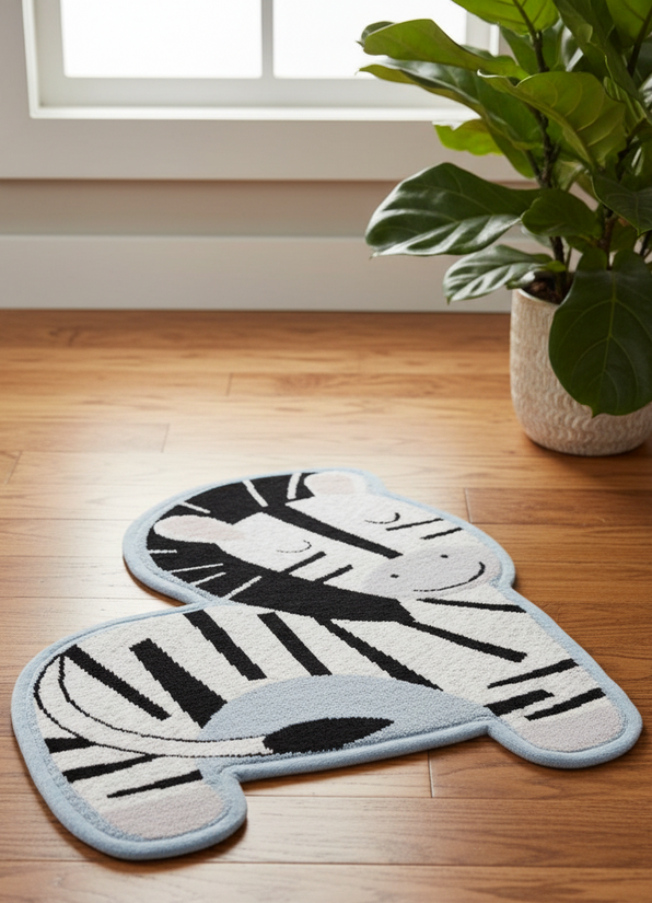 Pomme Cotton knitted Zebra Rug