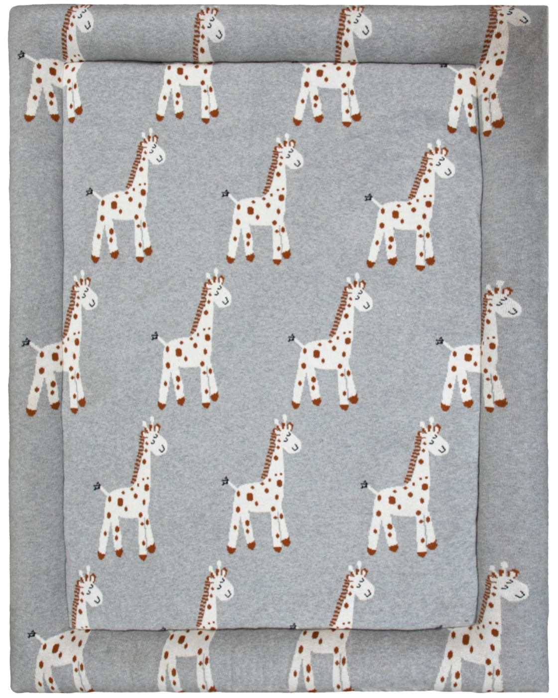 Pomme Knitted Cotton Giraffe-Themed Stuffed Playmat