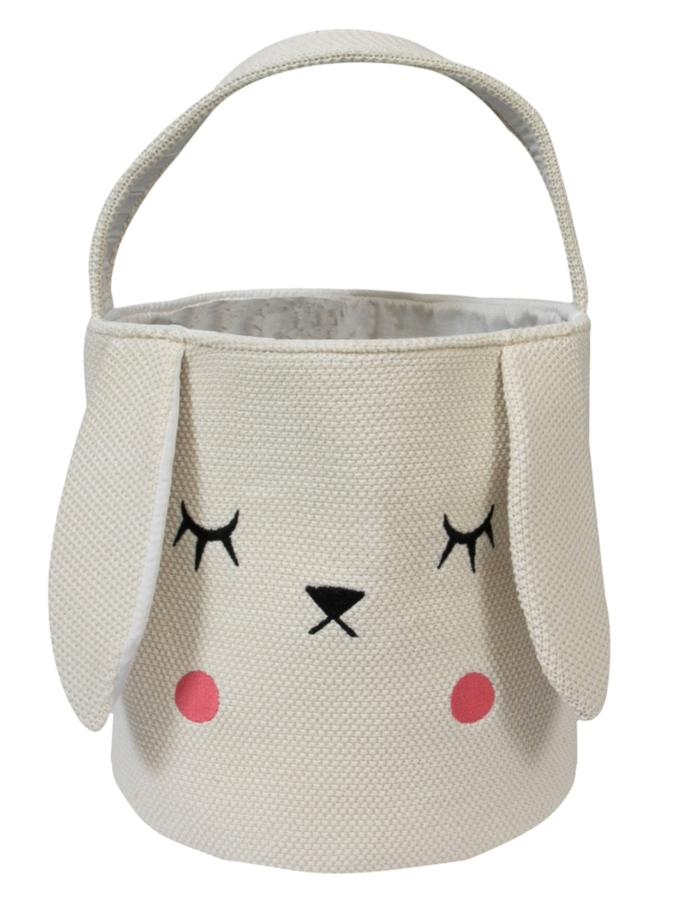 Pomme Cotton Knitted Shy Bunny Storage Basket