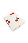 Cherry Pattern Knitted Baby Blanket