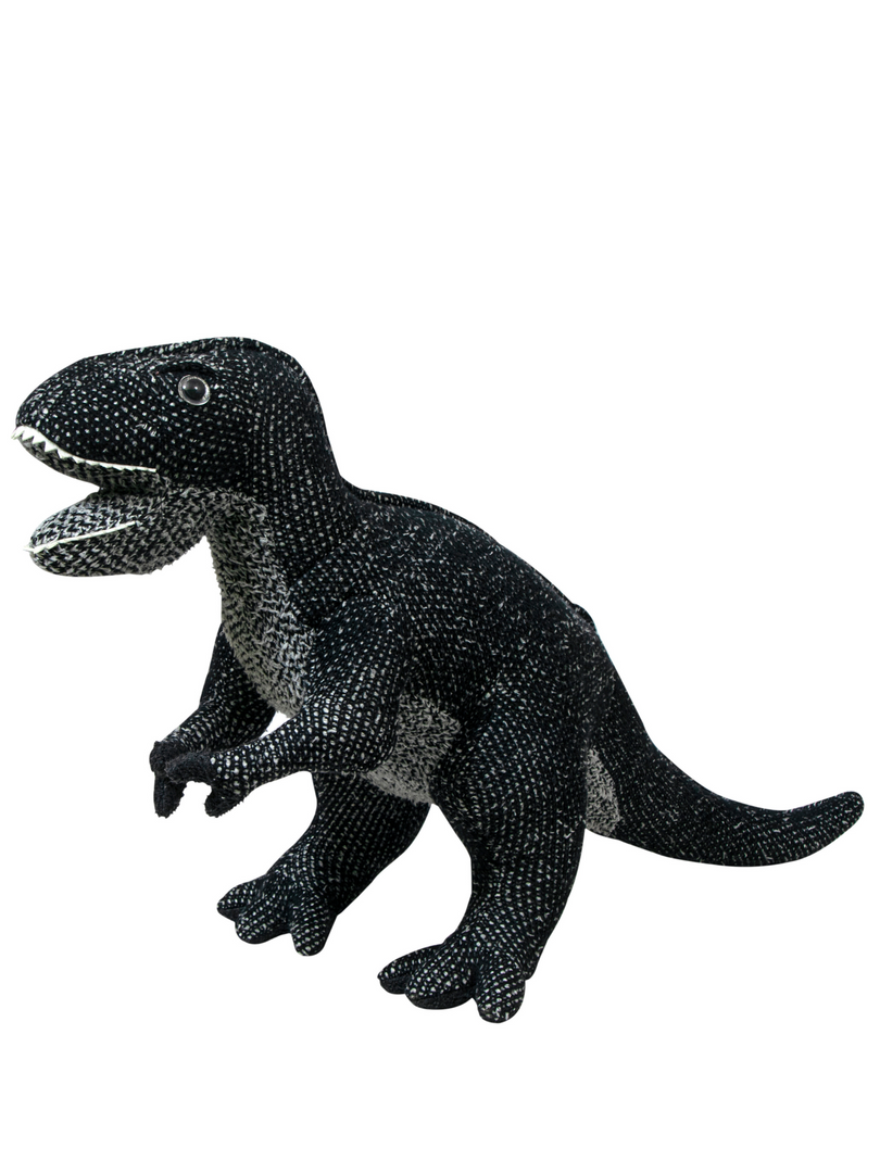 Knitted Soft Black Dinosaur Toy Pomme