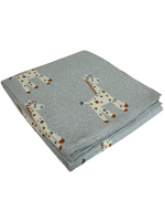 Load image into Gallery viewer, Cotton Knitted Grey Giraffe Throw
