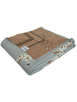 Load image into Gallery viewer, Cotton Knitted Grey Giraffe Throw
